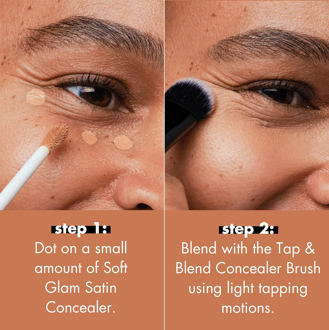 e.l.f. Tap & Blend Concealer Brush, Covers Blemishes & Dark Spots For An Airbrushed Finish With A Precision Tip, Synthetic, Vegan, & Cruelty-Free