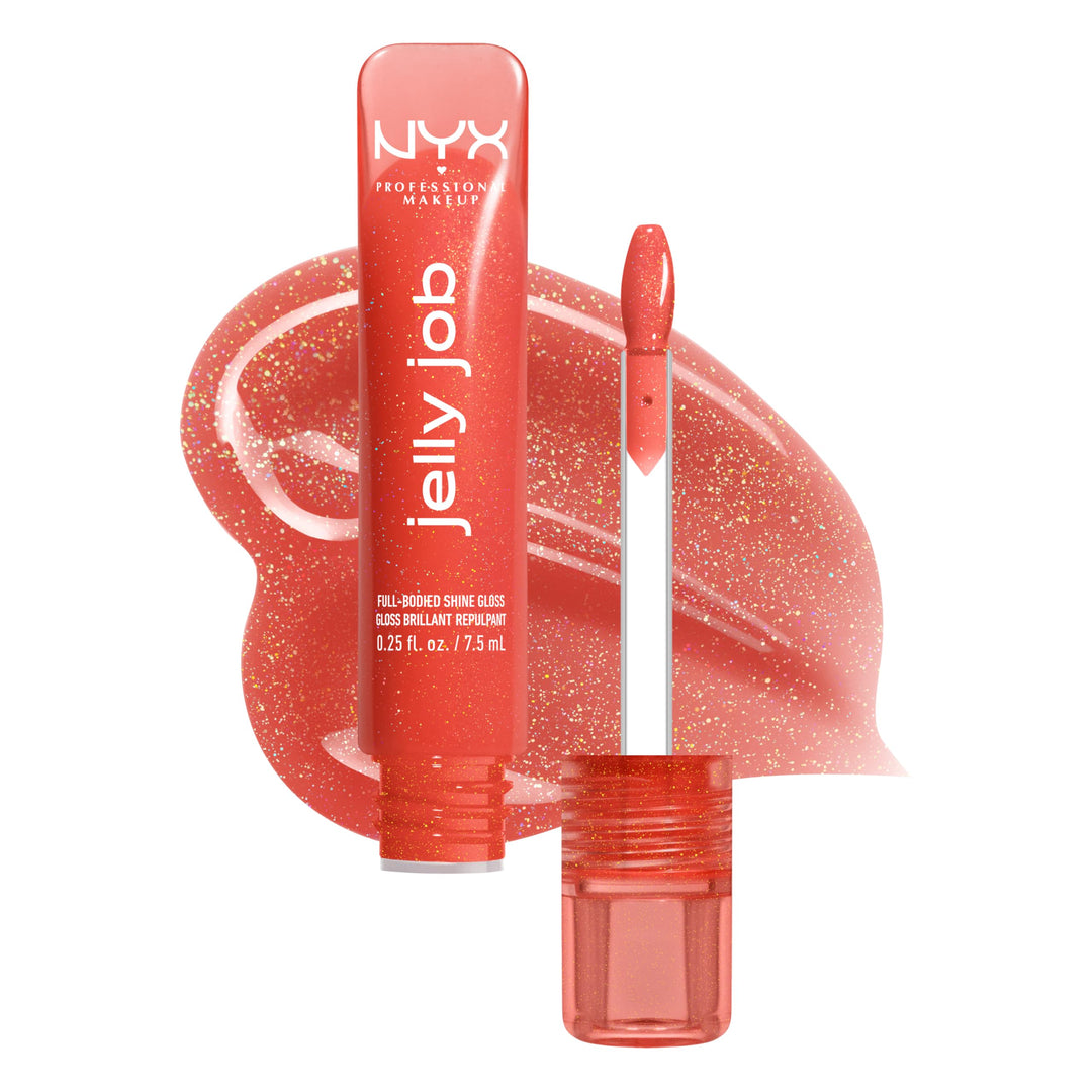 NYX PROFESSIONAL MAKEUP Jelly Job Lip Gloss, Lip Tint Gloss with Full-Bodied, Smoothing, and Hyper-Glossy Shine