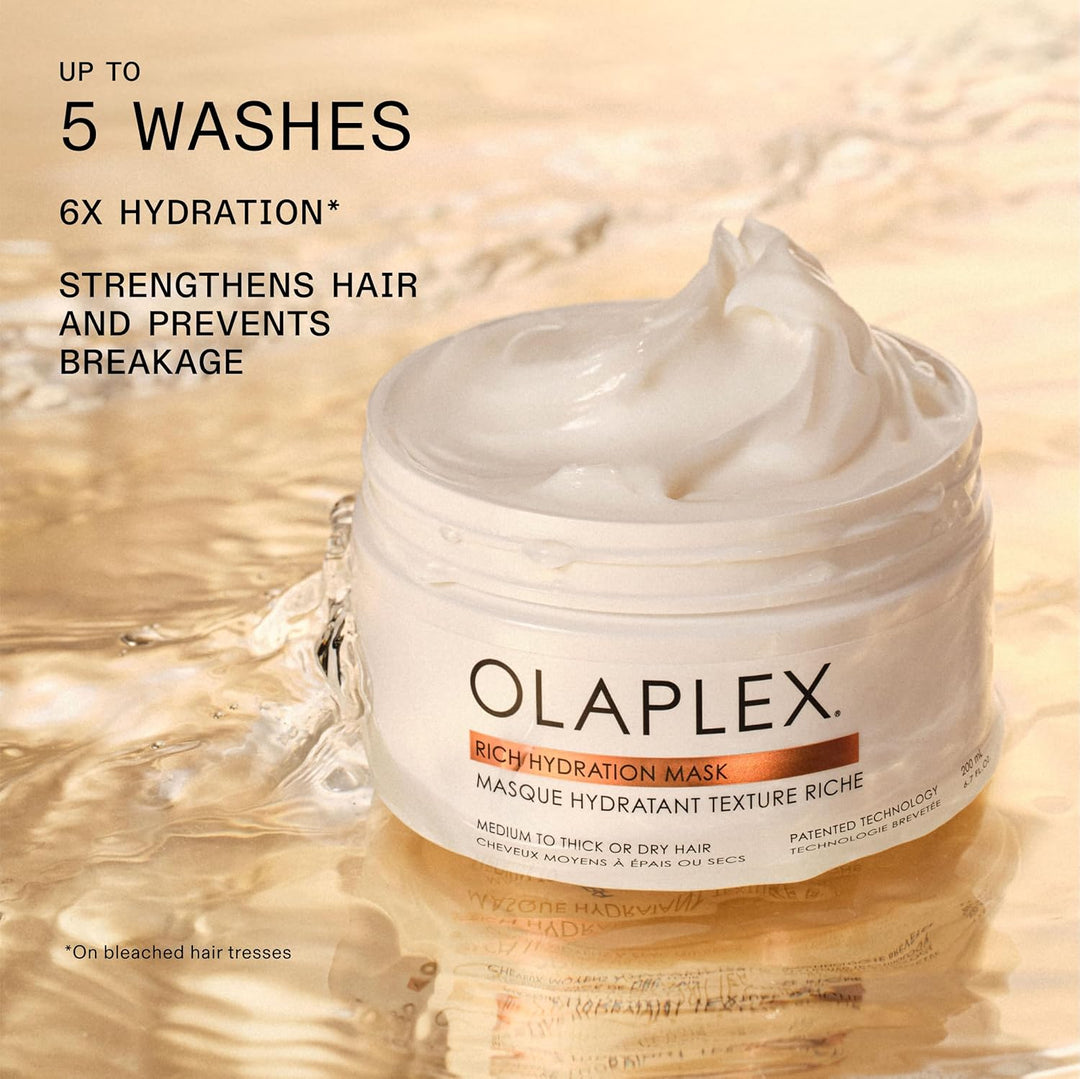 Olaplex Rich Hydration Mask: Cuticle Sealing Mask to Hydrate & Control Frizz for Dry or Medium to Coarse Hair, 200 ml / 6.7 Fl. Oz.