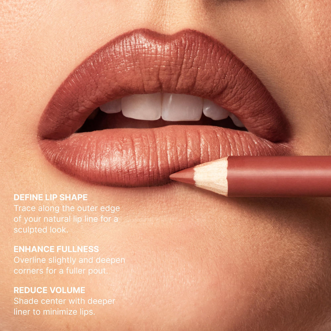 Morphe Signature Lip Liner Pencil - Creamy, Long Lasting Definer for Precise Shaping and Filling - Lip Makeup Essential with Smooth Glide - Professional Lipliner Pencil
