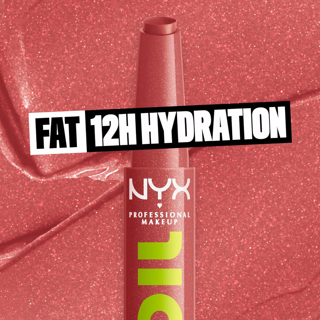 NYX PROFESSIONAL MAKEUP Fat Oil Slick Click, Lightweight, Buildable, Pigmented Vegan Lip Balm