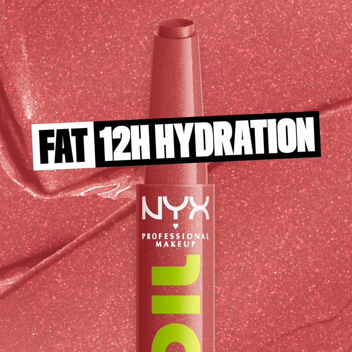 NYX PROFESSIONAL MAKEUP Fat Oil Slick Click, Lightweight, Buildable, Pigmented Vegan Lip Balm