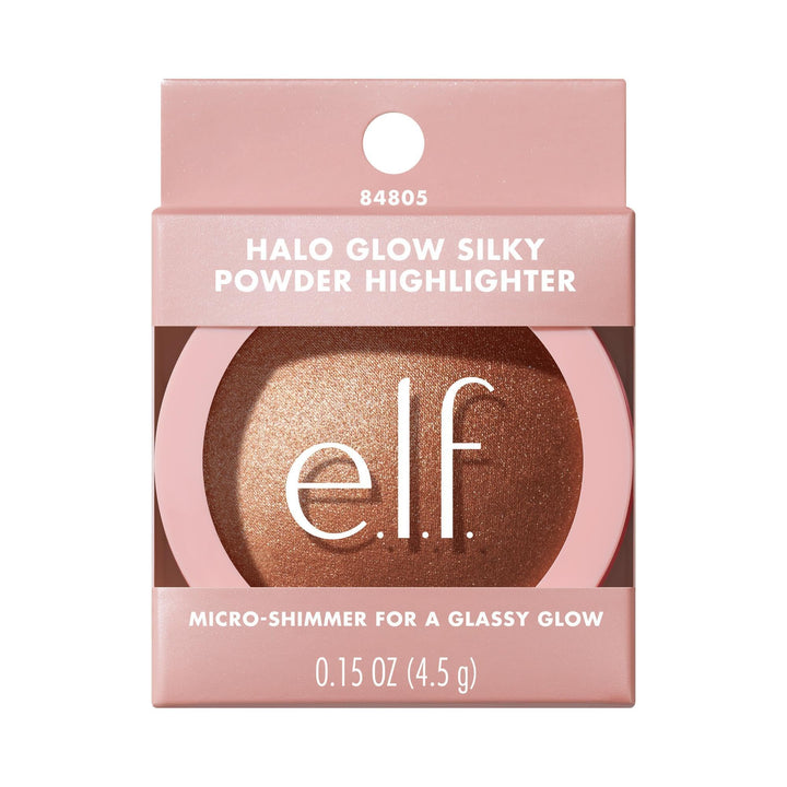 e.l.f. Halo Glow Silky Powder Highlighter, Long-Lasting Luminous Finish, Cake-Resistant With Micro-Shimmer, Vegan & Cruelty-Free