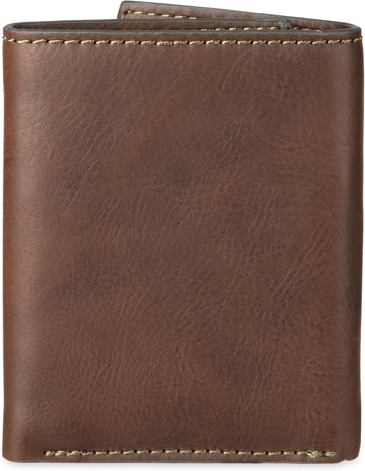 Levi's 31LV110002 Leather Men's Trifold Wallet , Brown Stitch