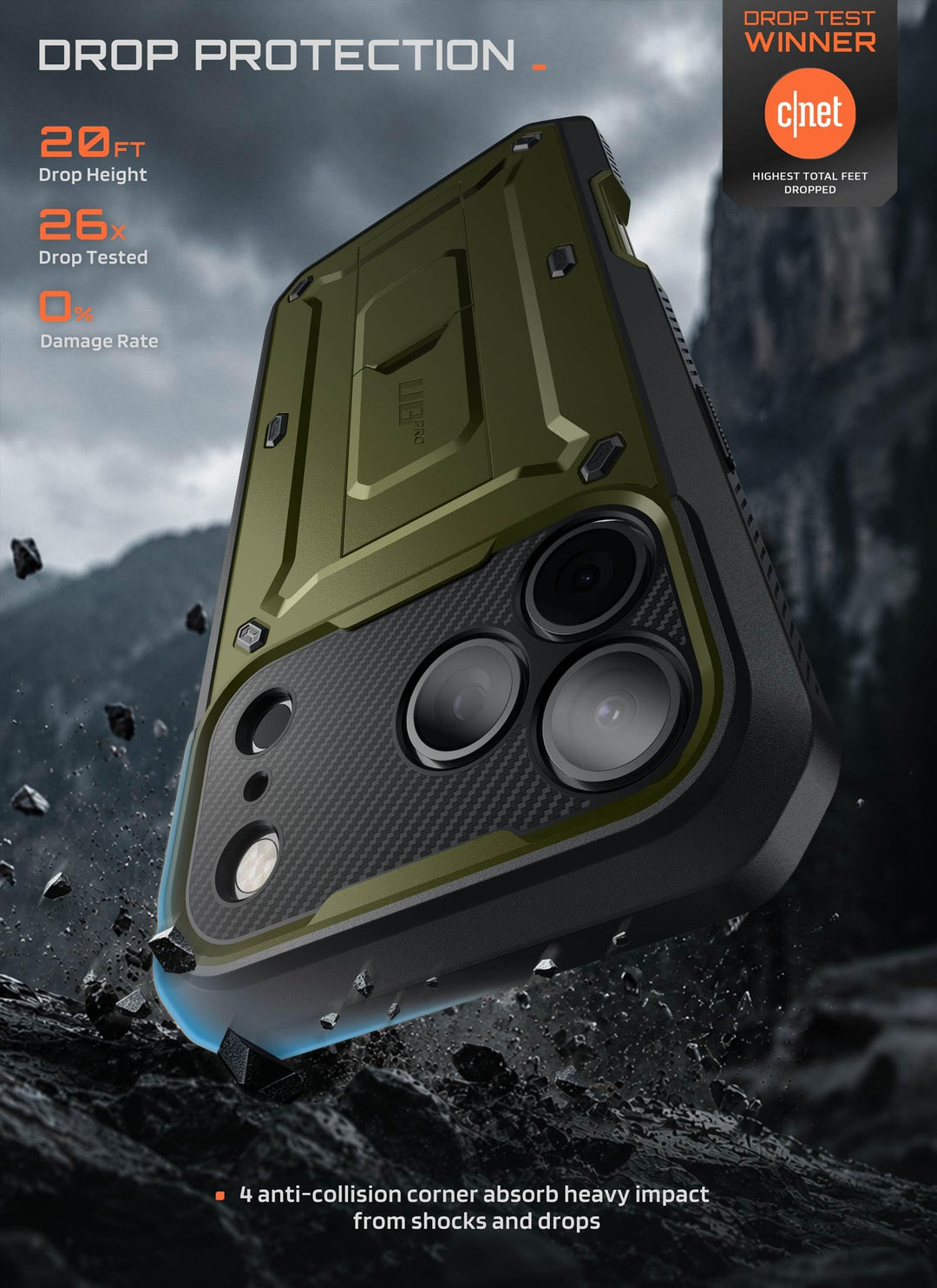 SUPCASE for iPhone Case, Belt Clip, Military-Grade Protection, Built-in Kickstand &amp; Screen Protector, Camera Control, Heavy-Duty Phone Case, Unicorn Beetle Pro