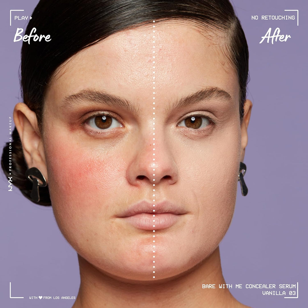 NYX PROFESSIONAL MAKEUP Bare With Me Concealer Serum, Concealer Makeup For Up To 24Hr Hydration