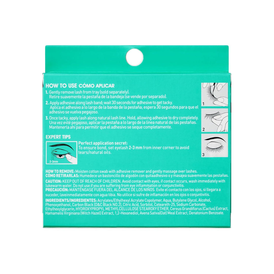 KISS Super Stick 5-Day Extended Wear Strip Lash Adhesive, Quick Drying Lash Glue, Witch Hazel & Cactus Extract Infused, Brush Applicator, Net Wt. 4.8g (0.17 oz.), Black