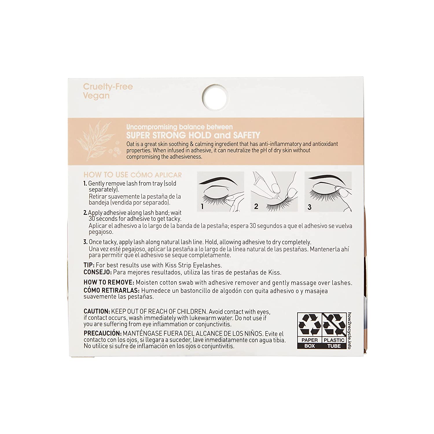 KISS Lash Couture Clear Latex Strip Lash Adhesive with Soothing Oat Extract, Precision Control Nozzle, Dermatologist Tested, Contact Lens Friendly, Formaldehyde Free, Waterproof, 0.24 Oz. - 3alababak