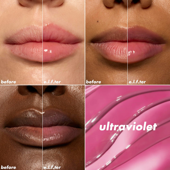 e.l.f. Glow Reviver Plumping Lip Oil, Tinted Lip Plumper For A High-Shine, Plump Finish, Infused With Jojoba Oil, Vegan &amp; Cruelty-Free, Apricot Feelings