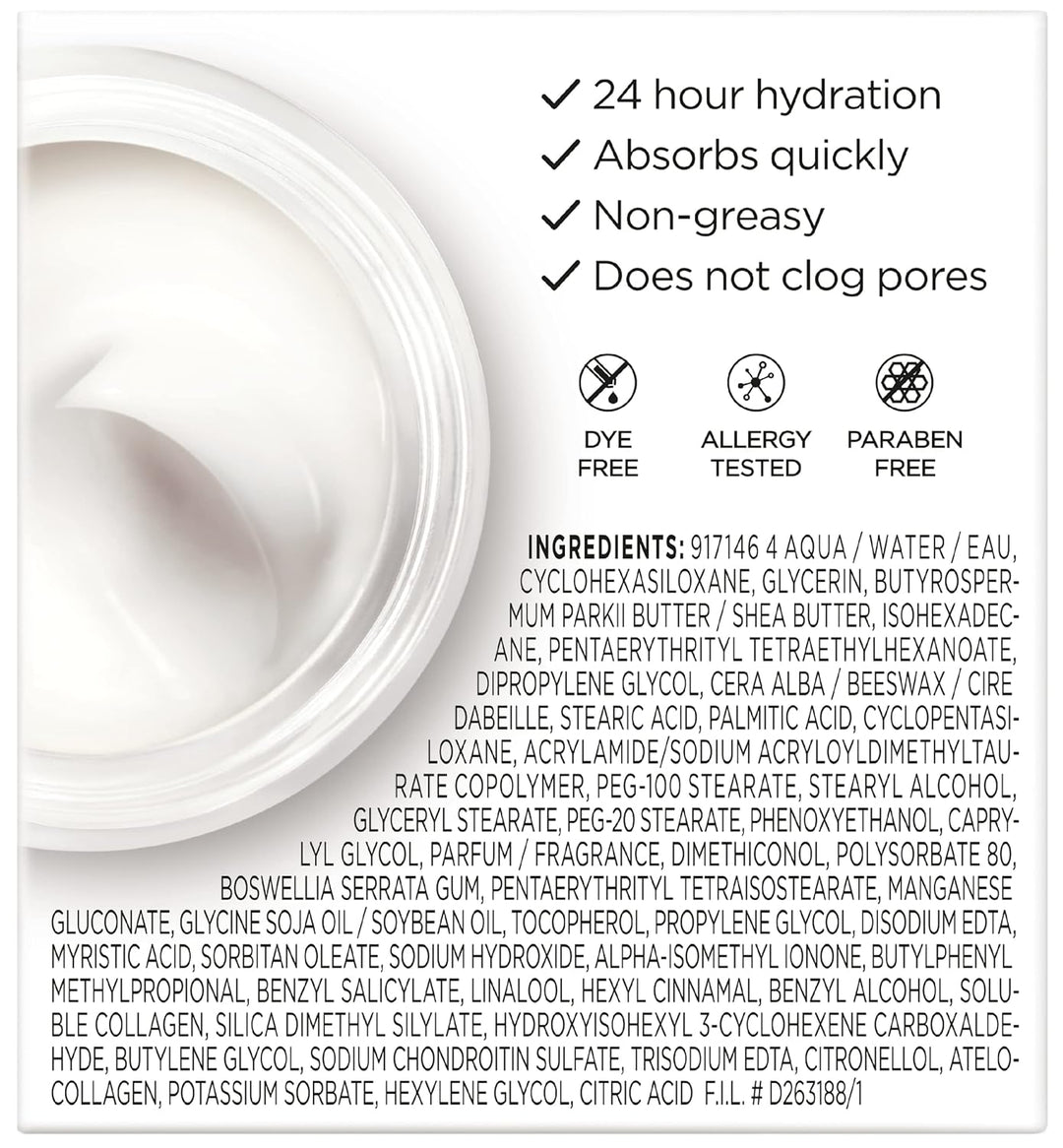 L’Oreal Paris Collagen Daily Face Moisturizer, Anti Aging Face Cream to Reduce Wrinkles and Provide Intense Hydration, 1.7 oz - Frangranced