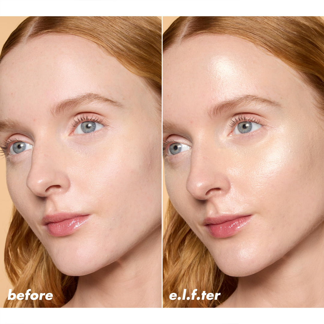 e.l.f. Halo Glow Silky Powder Highlighter, Long-Lasting Luminous Finish, Cake-Resistant With Micro-Shimmer, Vegan & Cruelty-Free