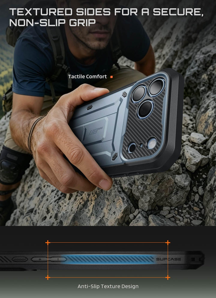 SUPCASE for iPhone Case, Belt Clip, Military-Grade Protection, Built-in Kickstand &amp; Screen Protector, Camera Control, Heavy-Duty Phone Case, Unicorn Beetle Pro