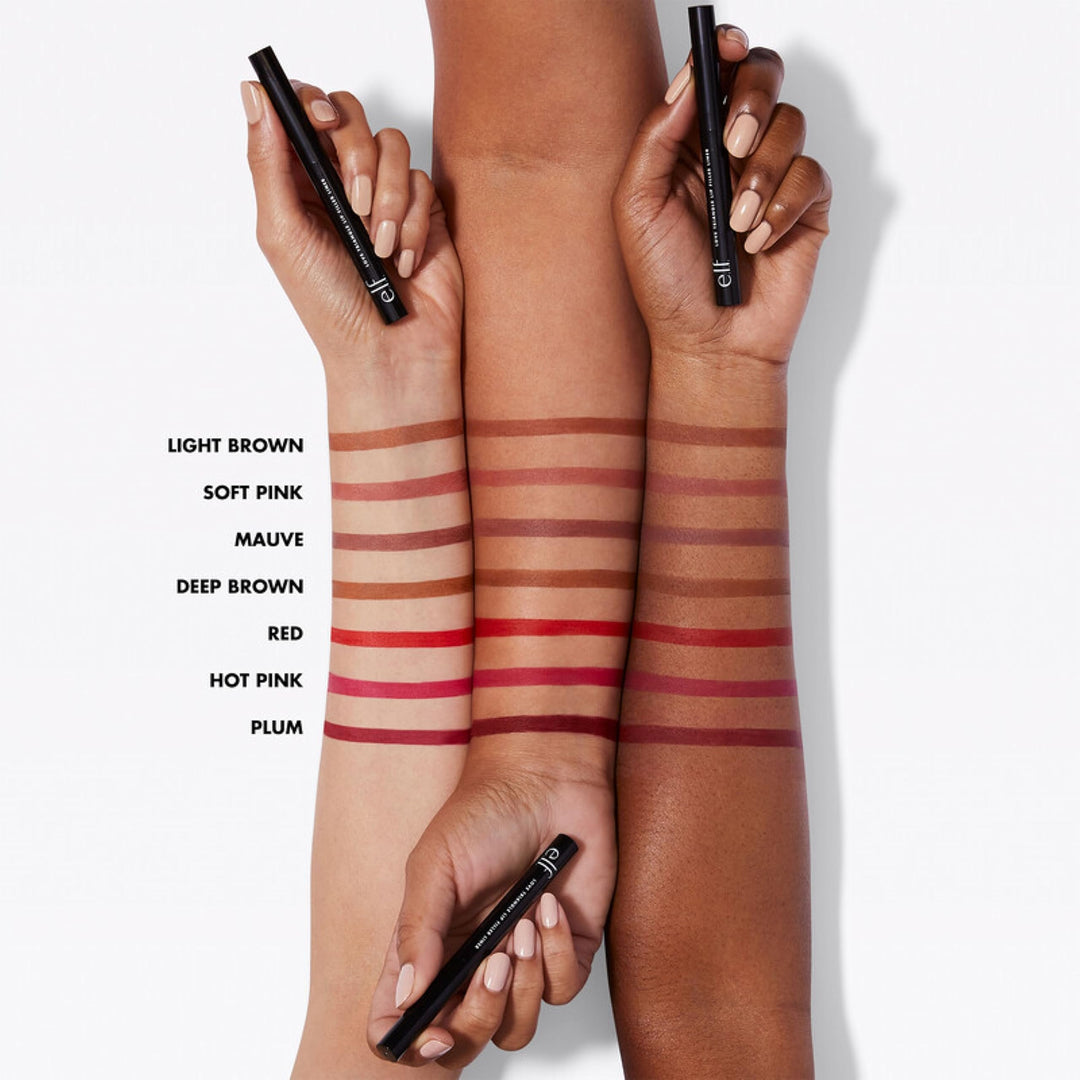 e.l.f. Love Triangle Lip Filler Liner, 2-in-1 Lipliner Pencil For Sculpting &amp; Filling, Long-Lasting Intense Color, Vegan &amp; Cruelty-Free