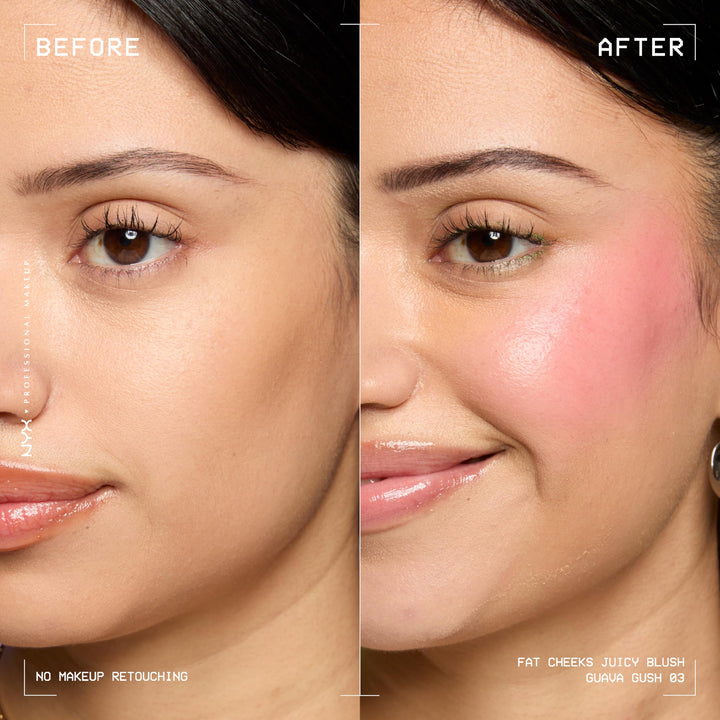 NYX PROFESSIONAL MAKEUP Fat Cheeks Liquid Blush, Buildable, Dewy Blush with Long-Lasting 12HR Wear - Blueberry Burst (Cool Purple)