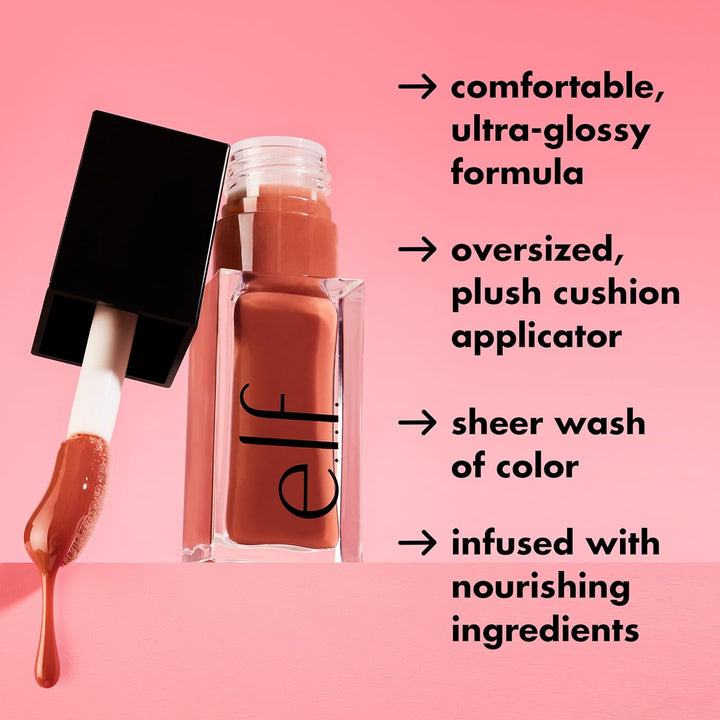 e.l.f. Glow Reviver Lip Oil, Nourishing Tinted Lip Oil For A High-shine Finish, Infused With Jojoba Oil, Vegan & Cruelty-free