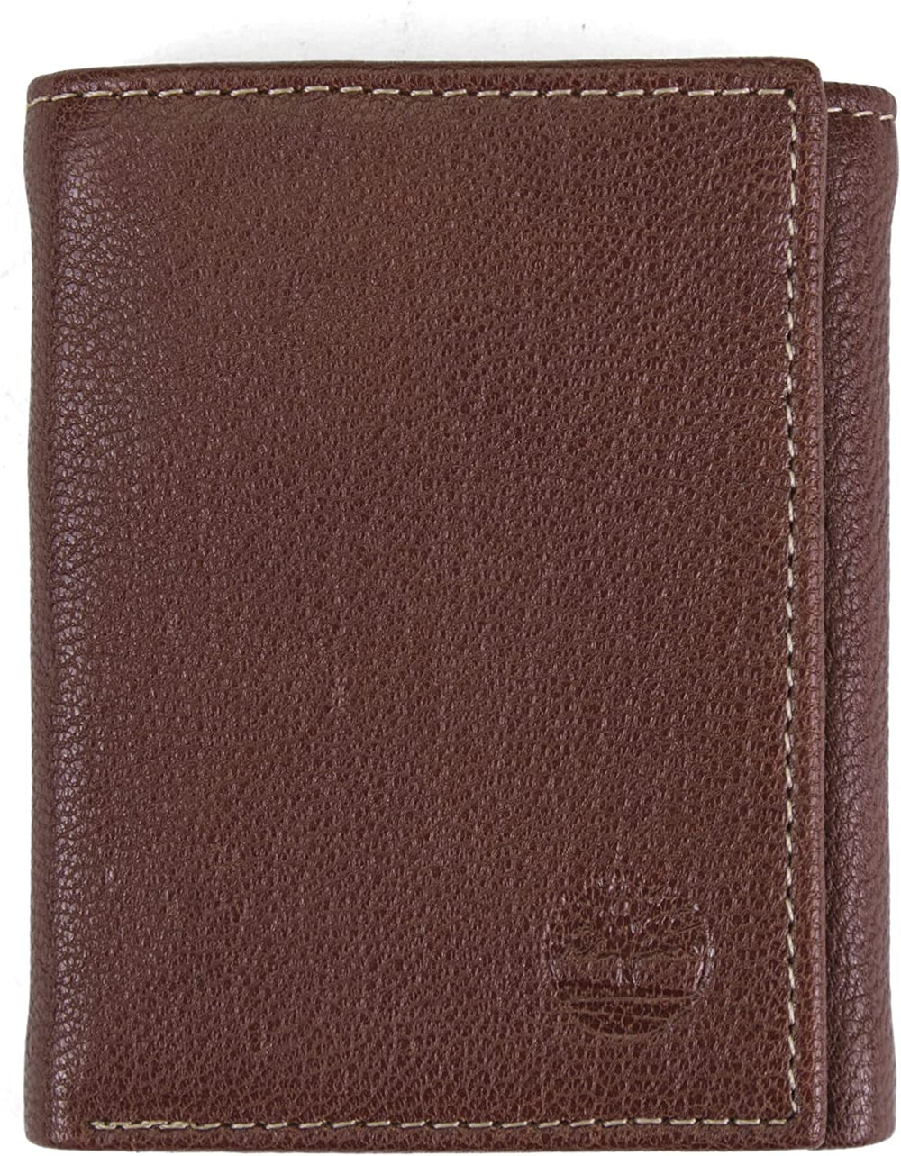 Timberland Men's Leather Trifold Wallet with Id Window Brown D97018 - 3alababak