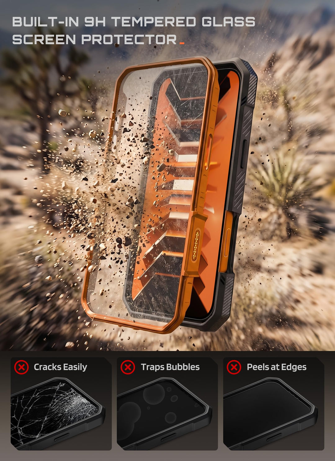 جراب SUPCASE لهاتف iPhone 18 Pro / iPhone 17 Pro، حماية فائقة مع واقي شاشة زجاجي، زر التحكم بالكاميرا، حامل مغناطيسي، متوافق مع MagSafe، جراب حماية كامل للجسم Unicorn Beetle Grip Pro