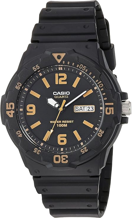 Casio Marine Men's Black Dial Resin Band Watch - MRW-200H-1B3