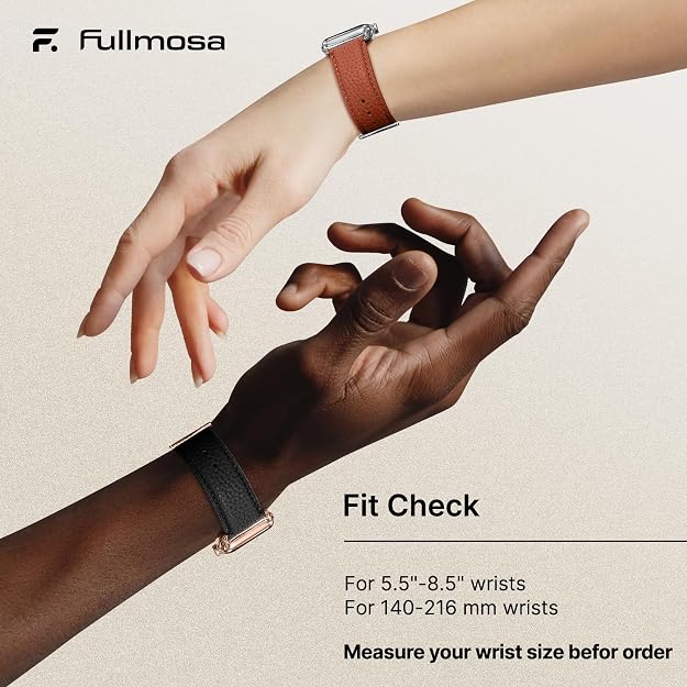 Fullmosa Apple watch band For 38mm, 40mm series 4 Models calf leather smart watch band Black -BL-GD