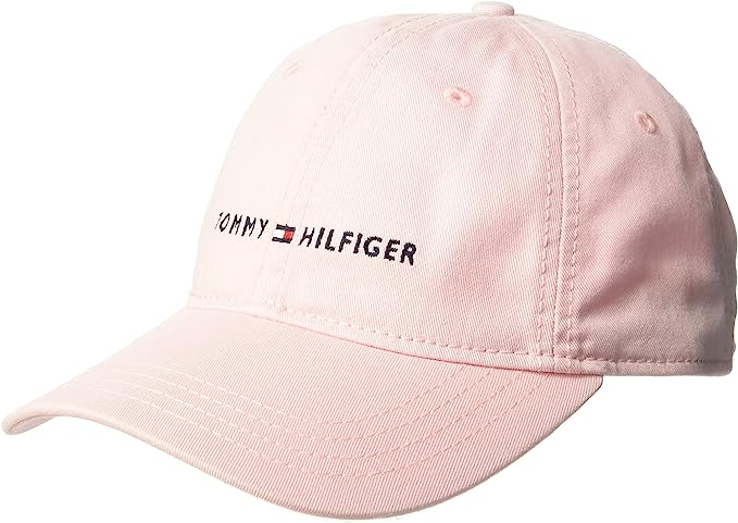 Tommy Hilfiger Men's Cotton Logo Adjustable Baseball Cap - Crystal Rose - 3alababak