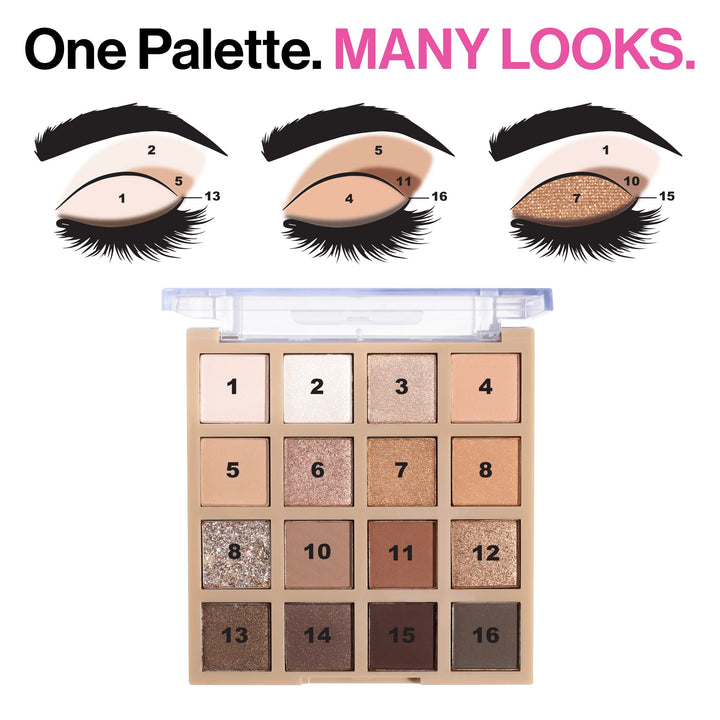باليت wet n wild Always Naked، مكياج عيون نود محايد، قابل للمزج، ألوان نود دافئة وباردة، مطفي، لامع، جليتر، ناعم وكريمي