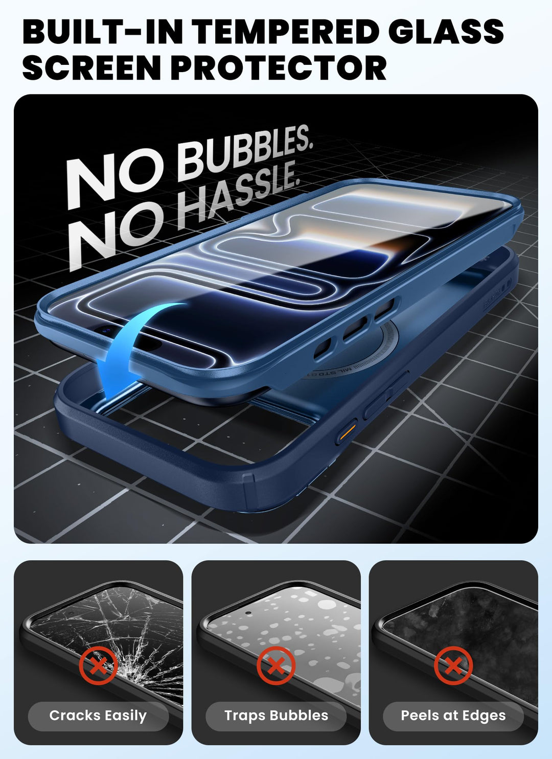 i-Blason Ares for iPhone 17 Pro Max Case with Stand [9H Tempered Glass Screen Protector][MagSafe Compatible] [Camera Control Button] Military-Grade Protection Full-Body Heavy Duty Magnetic Case
