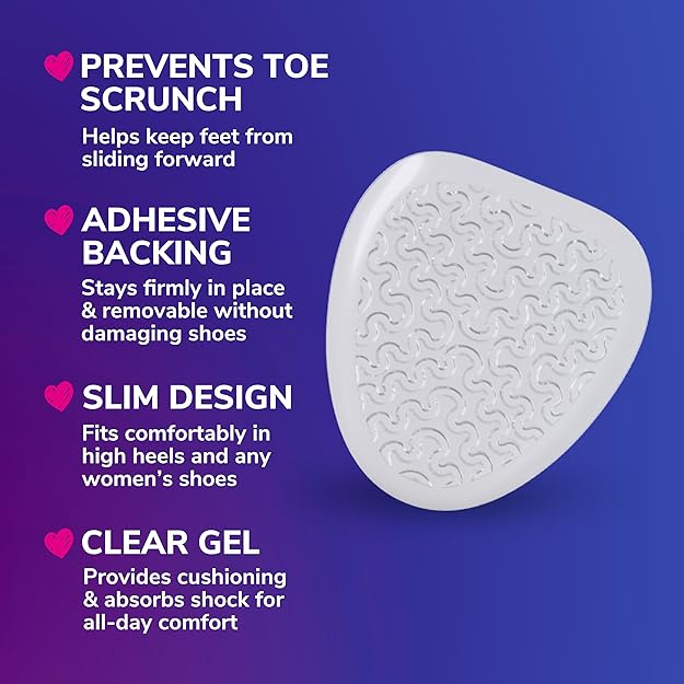 Dr. Scholl's Ball of Foot Cushions for High Heels (One Size) // Relieve and Prevent Ball of Foot Pain with Discreet Cushions That Absorb Shock and Make High Heels More Comfortable - For Women's  Shoe Sizes 6-10