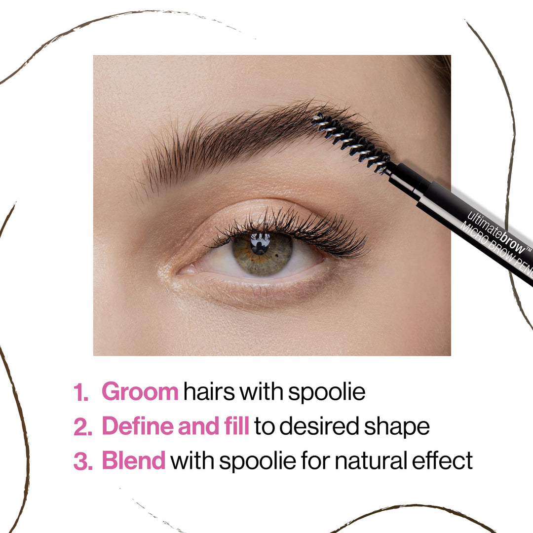 wet n wild Ultimate Brow Micro Eyebrow Retractable Pencil, Ultra Fine 1.5mm Tip, Draws Tiny Brow Hairs