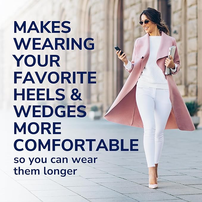 Dr. Scholl's Love Your Heels & Wedges 3/4 Length Insoles, All-Day Comfort for High Heeled Shoes, Relieve & Prevent Shoe Discomfort, Absorbs Shock, Arch Support, No-Show Discreet Insert, 1 Pair