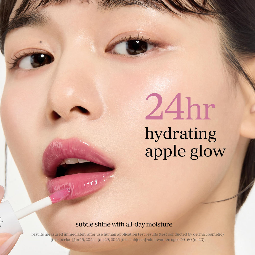 NOONI Korean Lip Oil - Applemint | Long-Lasting, Moisturizing, Plumping, Revitalizing for Dry Lips, Waterproof, No Peel Off, Hydrating, Nourishing Crystal Clear Lip Stain, 0.12 FL Oz