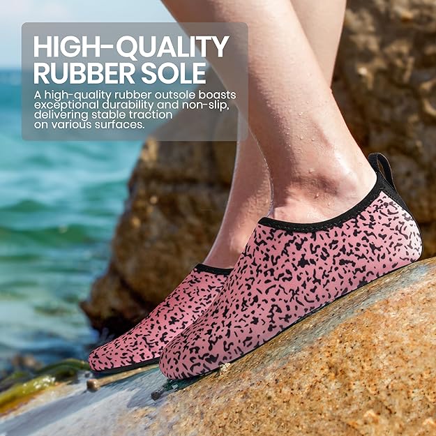 SEEKWAY Water Shoes Women Men Adult Quick-Dry Aqua Socks Barefoot Non Slip for Beach Swim River Pool Lake surf Black SK002