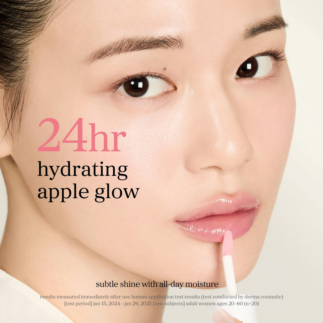 NOONI Korean Lip Oil - Applemint | Long-Lasting, Moisturizing, Plumping, Revitalizing for Dry Lips, Waterproof, No Peel Off, Hydrating, Nourishing Crystal Clear Lip Stain, 0.12 FL Oz