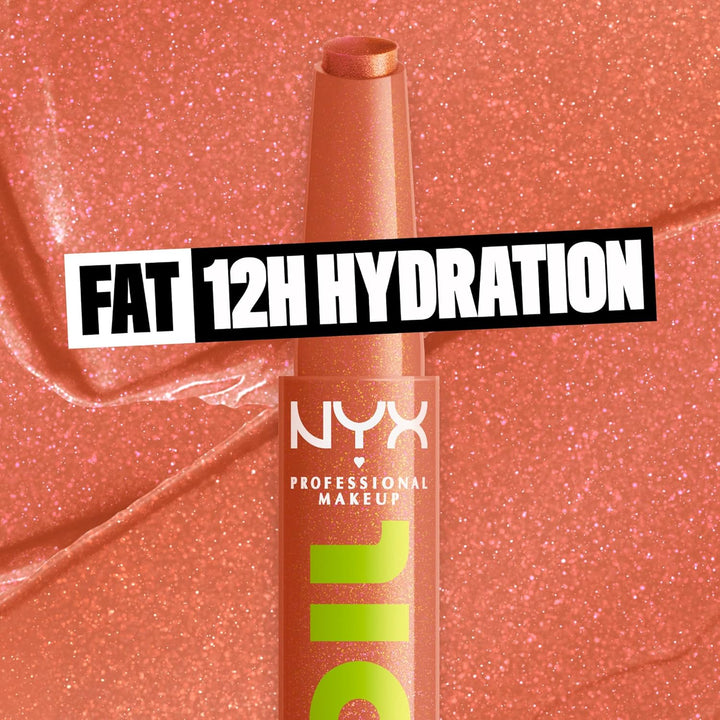 NYX PROFESSIONAL MAKEUP Fat Oil Slick Click, Lightweight, Buildable, Pigmented Vegan Lip Balm