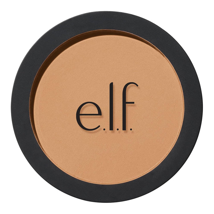 e.l.f. Primer-infused Bronzer, Long-Wear, Matte, Bold, Lightweight, Blends Easily, Contours Cheeks, All-Day Wear, 0.35 Oz