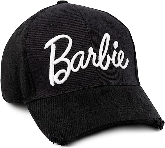Barbie Cap Adults Teens Womens Embroidered Logo Black Hat One Size - 3alababak