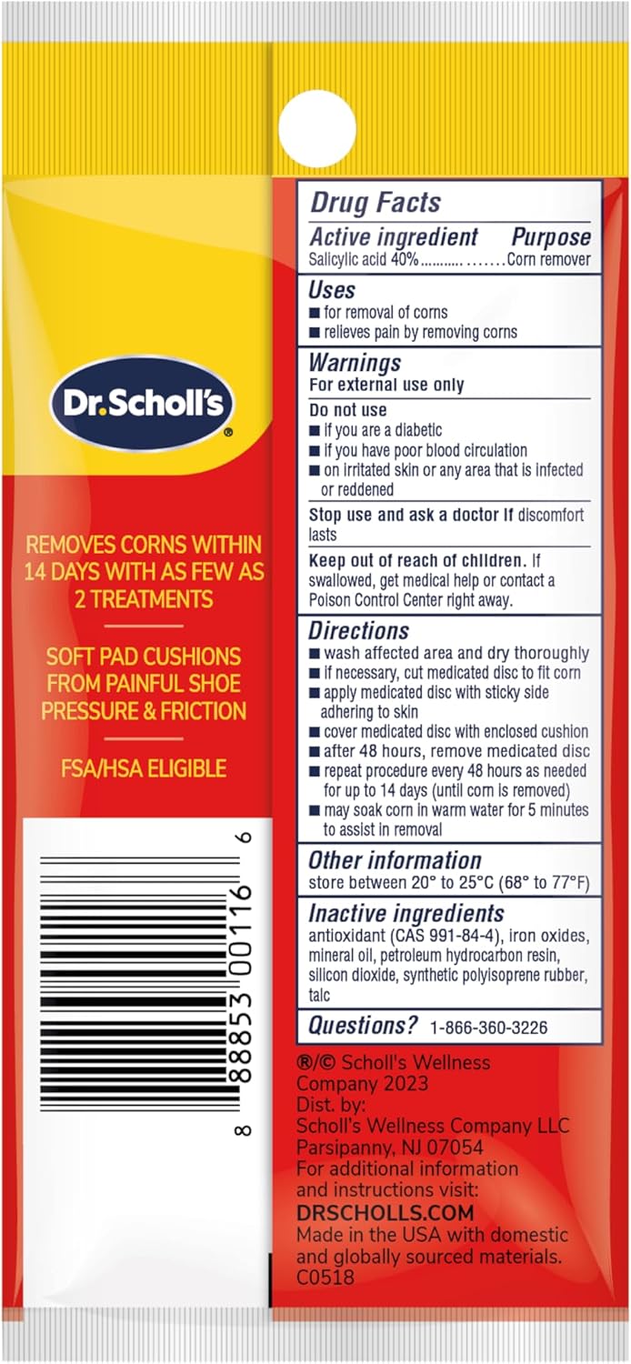 Dr. Scholl's Corn REMOVERS, 9 Ct // Removes Corns in as Few as 2 Treatments, Maximum Strength, Stays on All Day