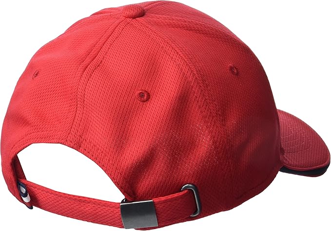 Tommy Hilfiger Men's Cotton Billy Adjustable Flap Baseball Cap, Apple RED, OS