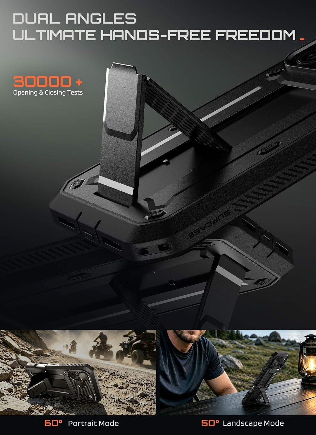 SUPCASE for iPhone Case, Belt Clip, Military-Grade Protection, Built-in Kickstand &amp; Screen Protector, Camera Control, Heavy-Duty Phone Case, Unicorn Beetle Pro