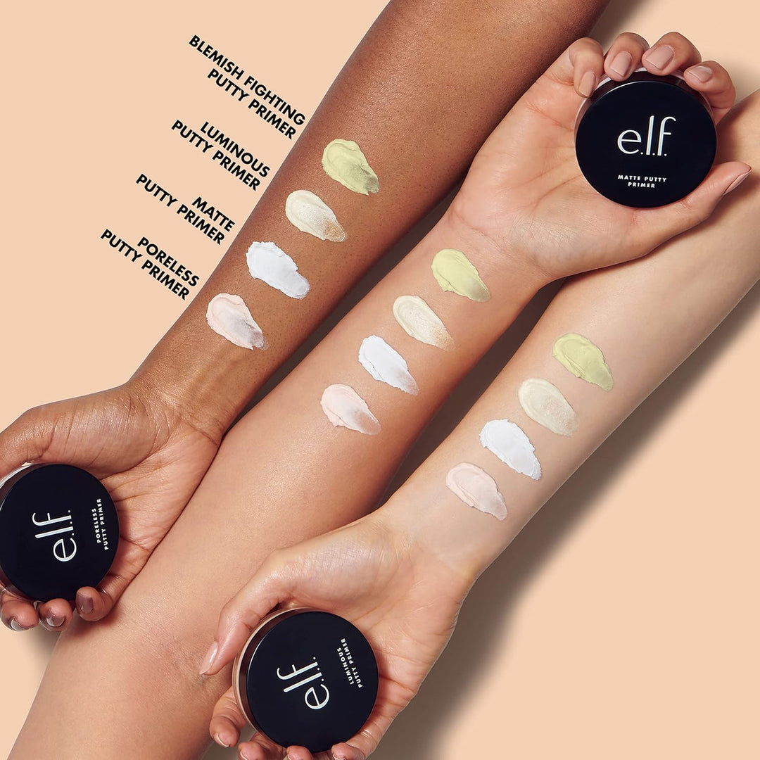 e.l.f. Acne Fighting Putty Primer, Infused with 1.8% Salicylic Acid, Helps Prevents Future Breakouts &amp; Helps Reduce Redness, Minimizes Appearance of Pores, Preps &amp; Primes Skin, 0.74 Oz (21g)