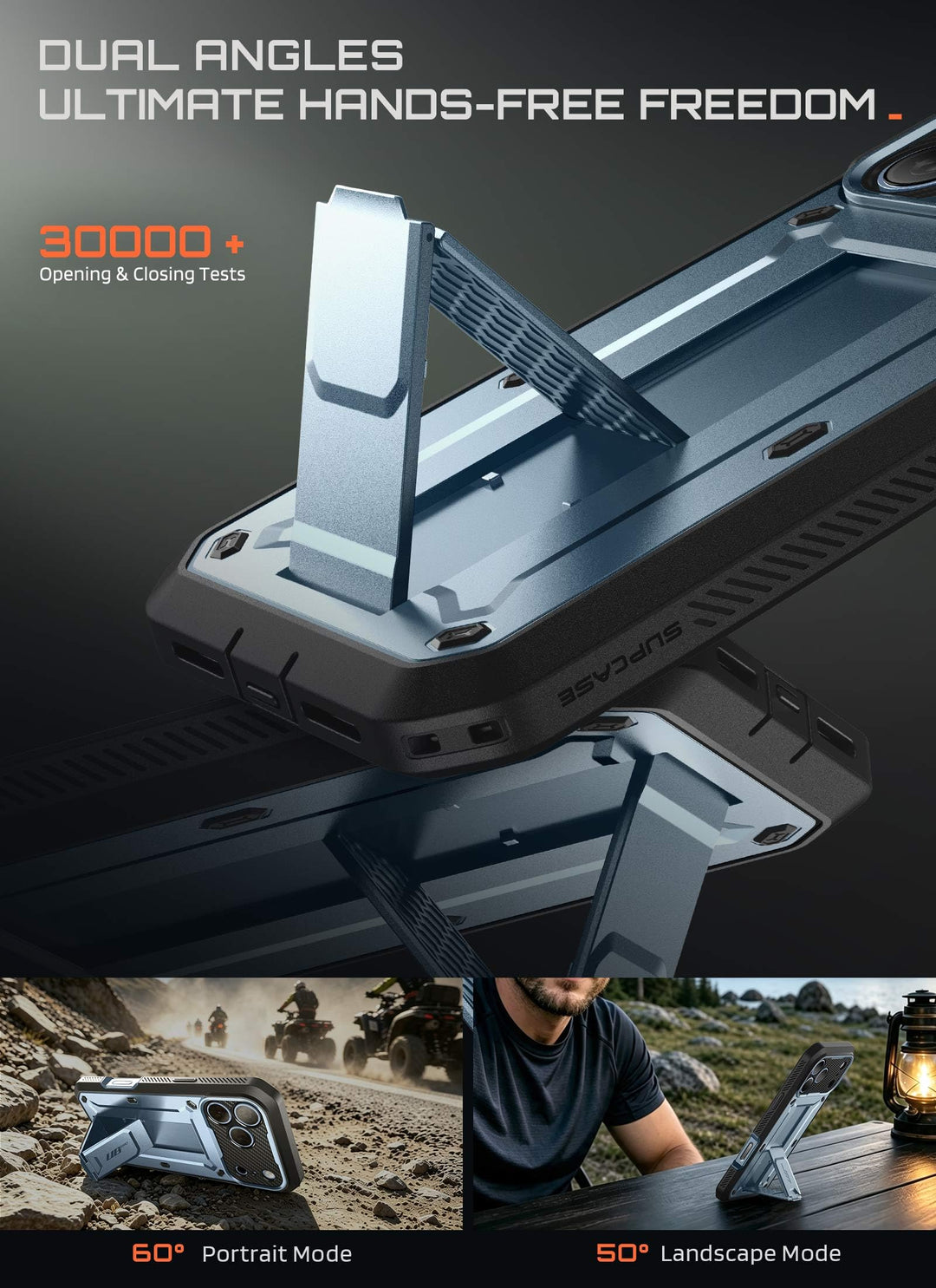 SUPCASE for iPhone Case, Belt Clip, Military-Grade Protection, Built-in Kickstand &amp; Screen Protector, Camera Control, Heavy-Duty Phone Case, Unicorn Beetle Pro