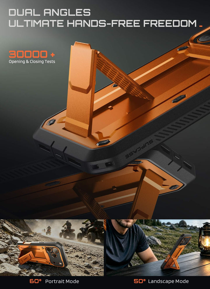 SUPCASE for iPhone Case, Belt Clip, Military-Grade Protection, Built-in Kickstand &amp; Screen Protector, Camera Control, Heavy-Duty Phone Case, Unicorn Beetle Pro