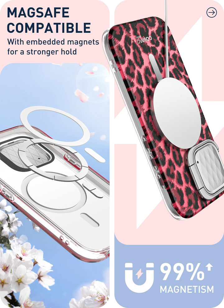 i-Blason Cosmo Magnetic for iPhone 15 Pro Max Case MagSafe with Camera Cover Stand, Slim Style Full-Body Phone Case for iPhone 15 Pro Max with Built-in Screen Protector & Kickstand