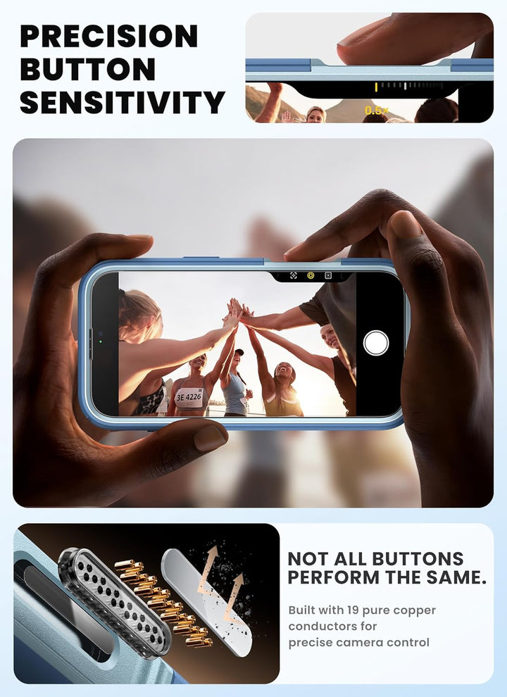 i-Blason for iPhone Air Case MagSafe with Stand [9H Tempered Glass Screen Protector] [Camera Control Button] Military-Grade Protection Full-Body Heavy Duty Magnetic Case for iPhone 17 Air 6.5''