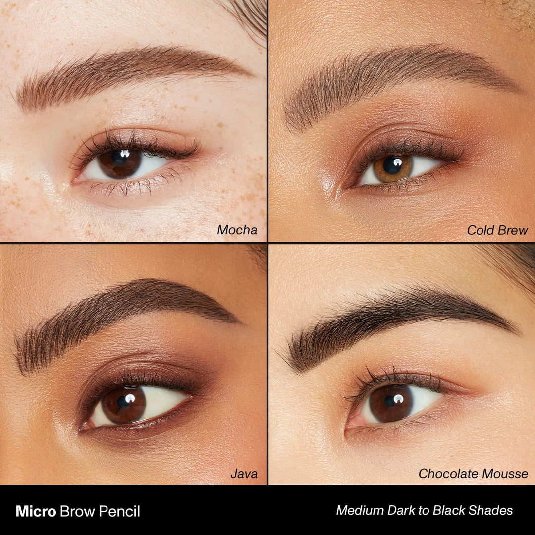 Morphe Micro Dual Eyebrow Pencil - Dual-Ended Brow Pencil Featuring a Retractable, Ultra-Precise, Pointed Tip - Richly Pigmented, Smooth-Gliding, Long-Lasting Wax Formula