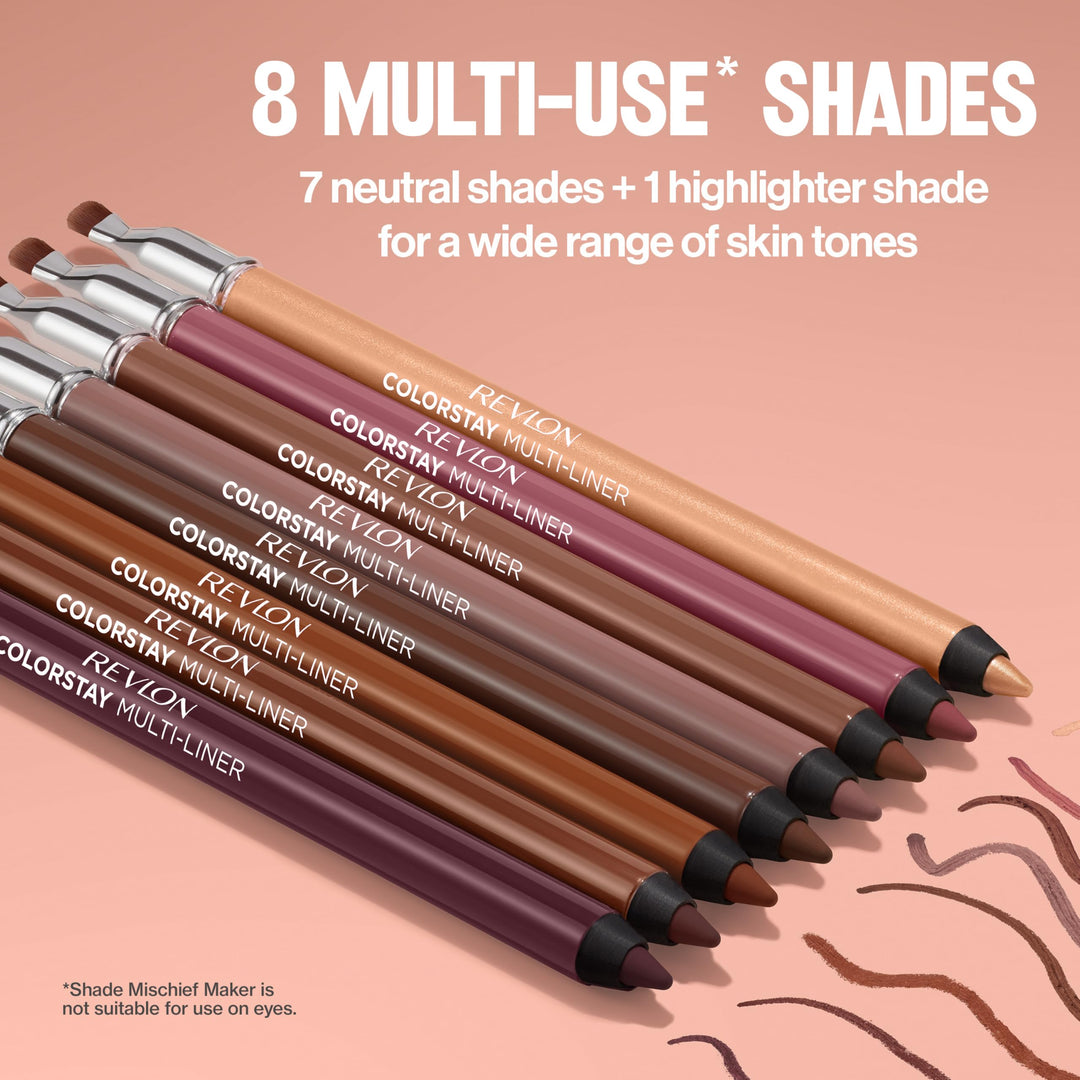 Revlon ColorStay Multi-Liner for Lips, Eyes &amp; Face | Creamy multi-use liner for lips, eyes &amp; face. Precision brush for easy blending. Glides on without tugging.
