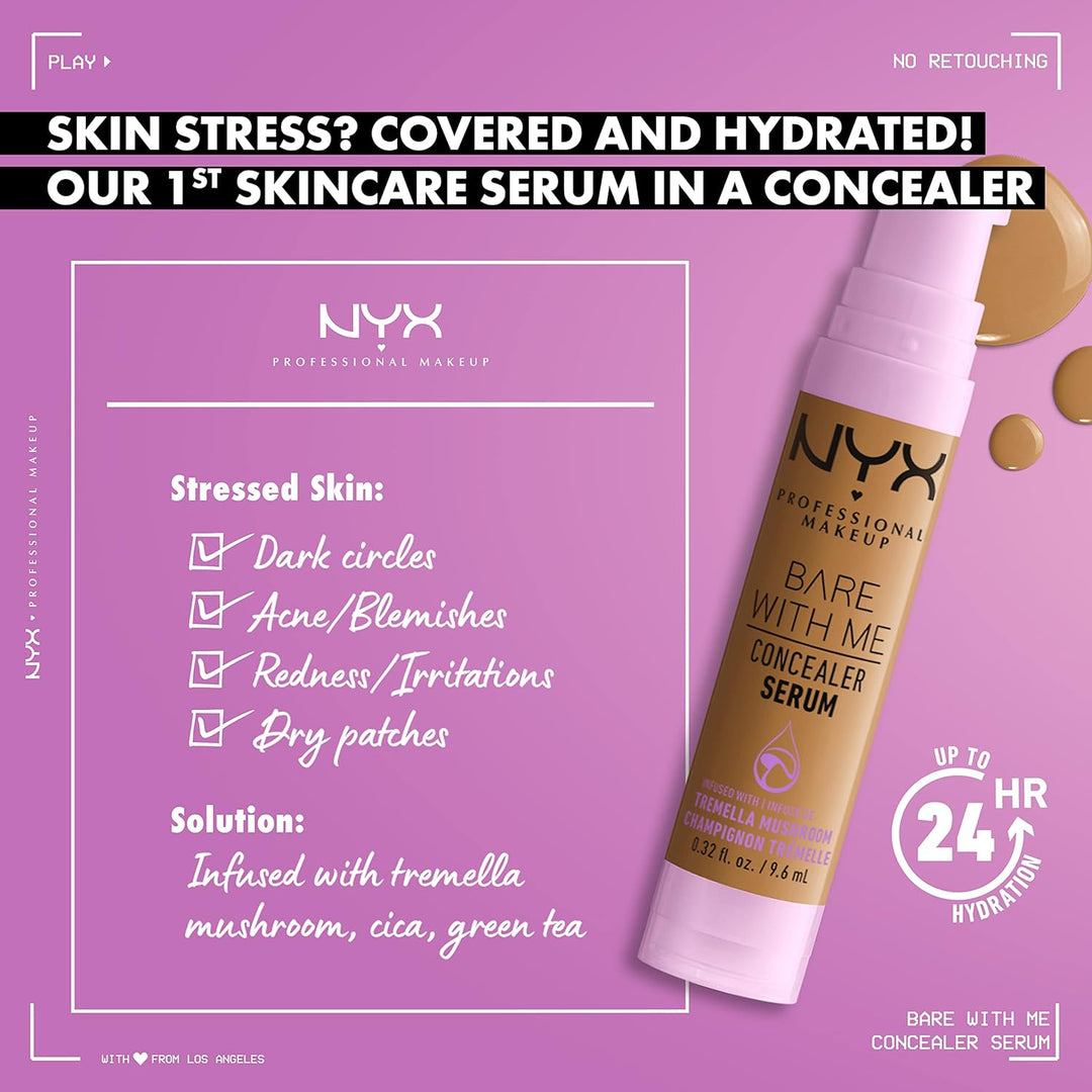 NYX PROFESSIONAL MAKEUP Bare With Me Concealer Serum, Concealer Makeup For Up To 24Hr Hydration