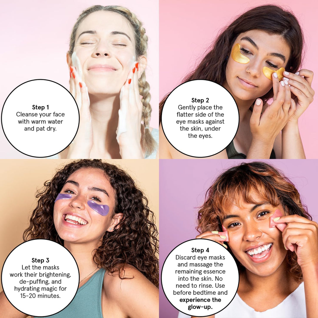 grace &amp; stella Retinol Under Eye Patches for Puffy Eyes &amp; Dark Circles - Restoring Gel Under Eye Masks with Hyaluronic Acid - Birthday Gifts for Women, Bachelorette Party Favors (Purple, 24 Pairs)