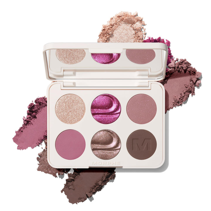 Morphe ChromaPlus 6-Pan Eyeshadow Palette - High Pigment Eye Makeup with Shimmer, Matte &amp; Metallic Eye Shadow - Neutral Eyeshadow Makeup Collection for All-Day Wear