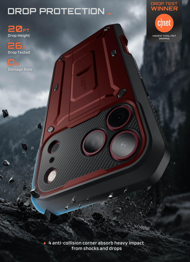 SUPCASE for iPhone Case, Belt Clip, Military-Grade Protection, Built-in Kickstand &amp; Screen Protector, Camera Control, Heavy-Duty Phone Case, Unicorn Beetle Pro