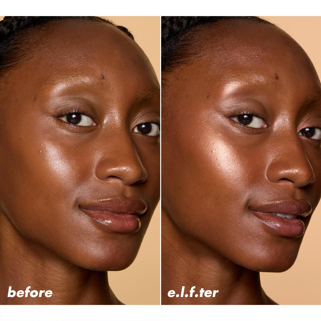 e.l.f. Halo Glow Silky Powder Highlighter, Long-Lasting Luminous Finish, Cake-Resistant With Micro-Shimmer, Vegan & Cruelty-Free